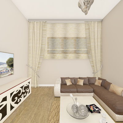 3D Çizim Salon ve Mutfak