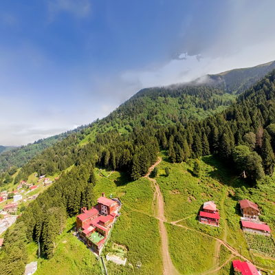 Aerial view of Ayder Plateau